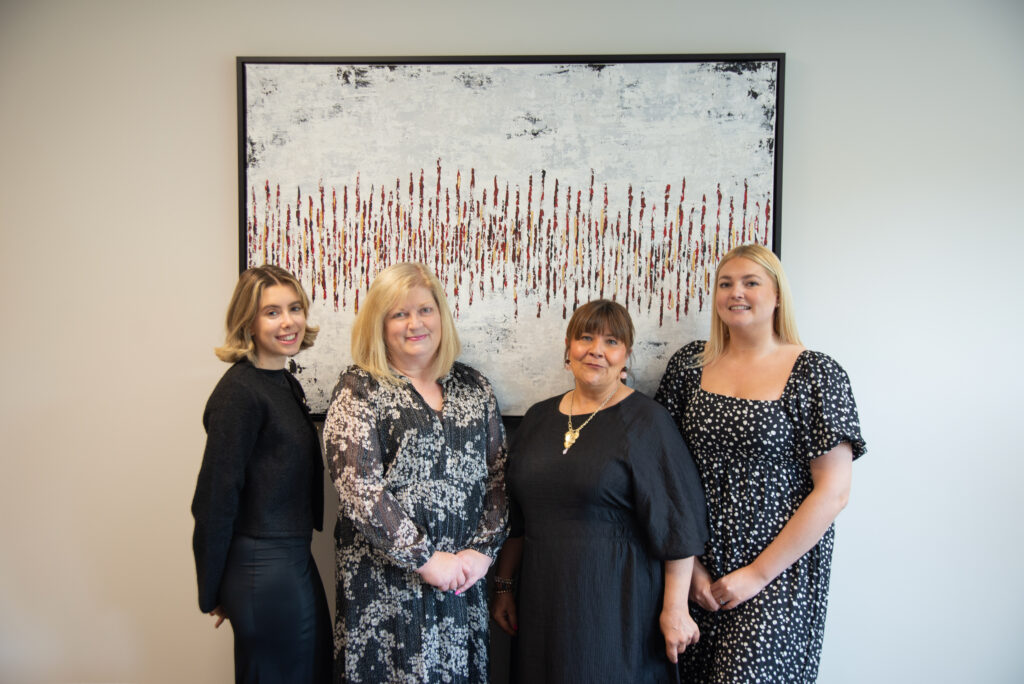 The Family & Matrimonial team at Flint Bishop: Hannah Taylor, Angela Davis, Karen Sant, and Erica Wakeman